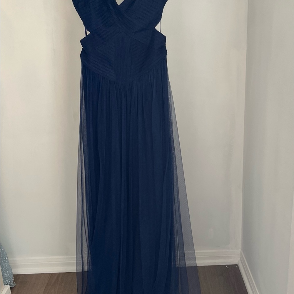 BCBGMaxAzria Deep Blue Backless Dress